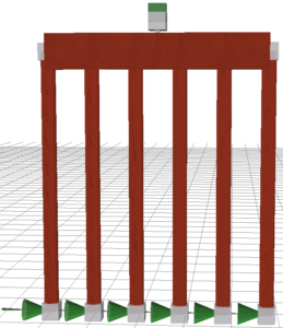 SINGLE BRIDGE BENT WITH AN ISOLATED MASS