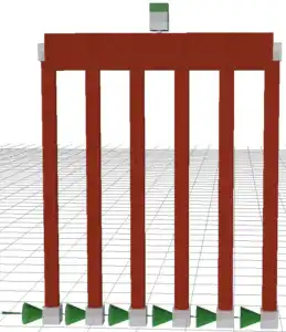 SINGLE BRIDGE BENT WITH AN ISOLATED MASS
