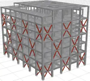 8-STOREY GREEK BUILDING STRENGTHENED WITH X-BRACES