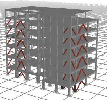Strengthening of a 7-storey building with steel braces Strengthening of a 7-storey building with steel braces